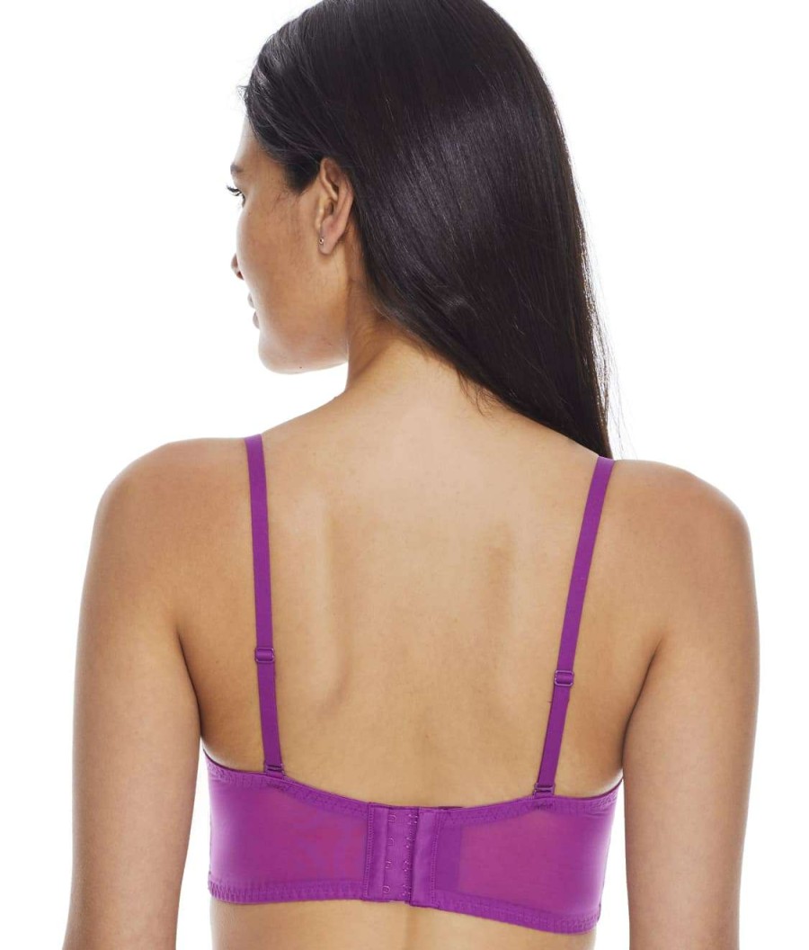 Bras * | Outlet Maidenform Casual Comfort Convertible Longline Bralette Dark Magenta