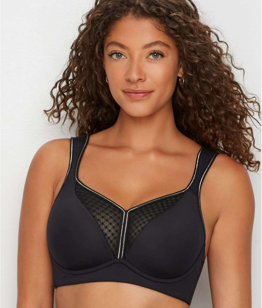 Bras * | Outlet Simone Perele Harmony High Impact Underwire Sports Bra Black