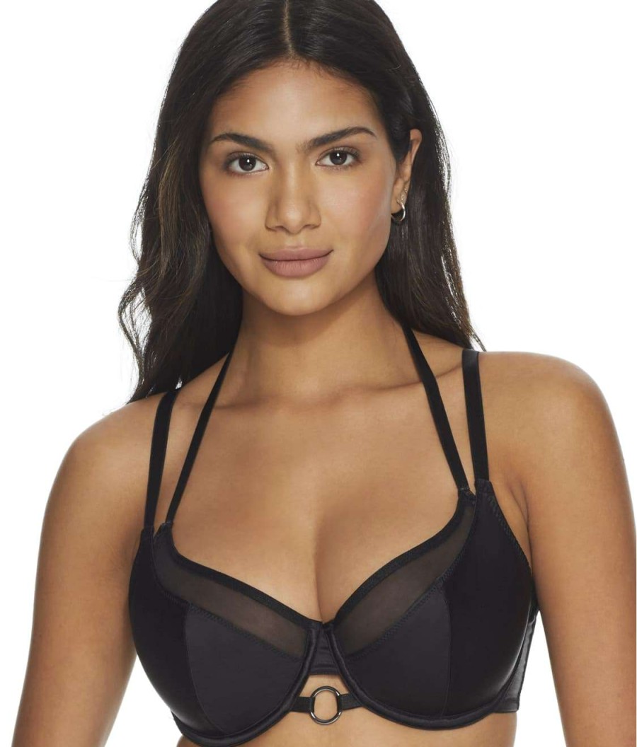 Pour Moi Bras * | Cheap Pour Moi Obsessed Double Strap Underwire Bra Black