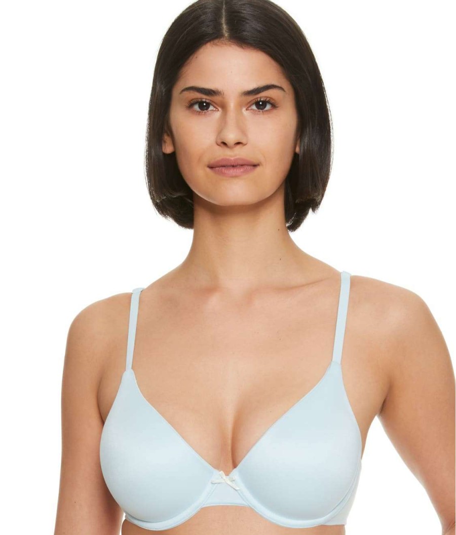 Bras * | Cheap Maidenform Comfort Devotion Demi Convertible T-Shirt Bra Blue Whimsy