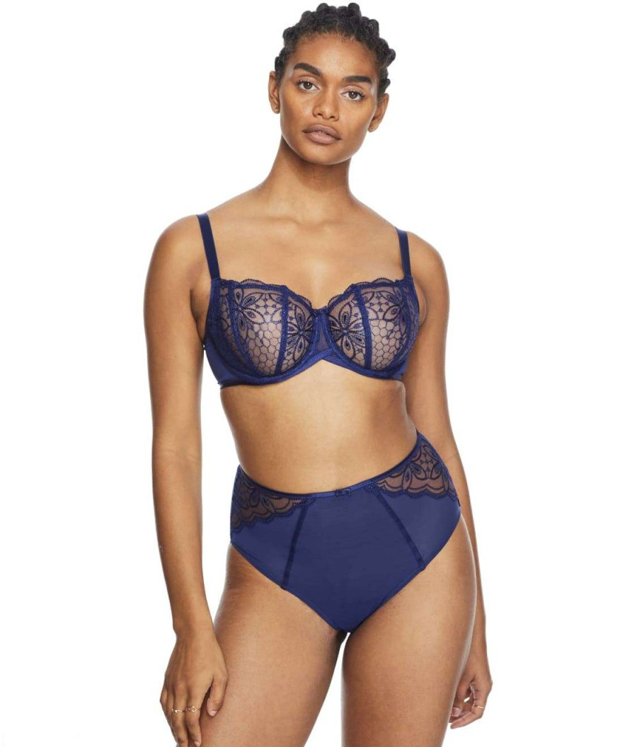 Bras * | Online Panache Alexandra Balconette Bra Navy