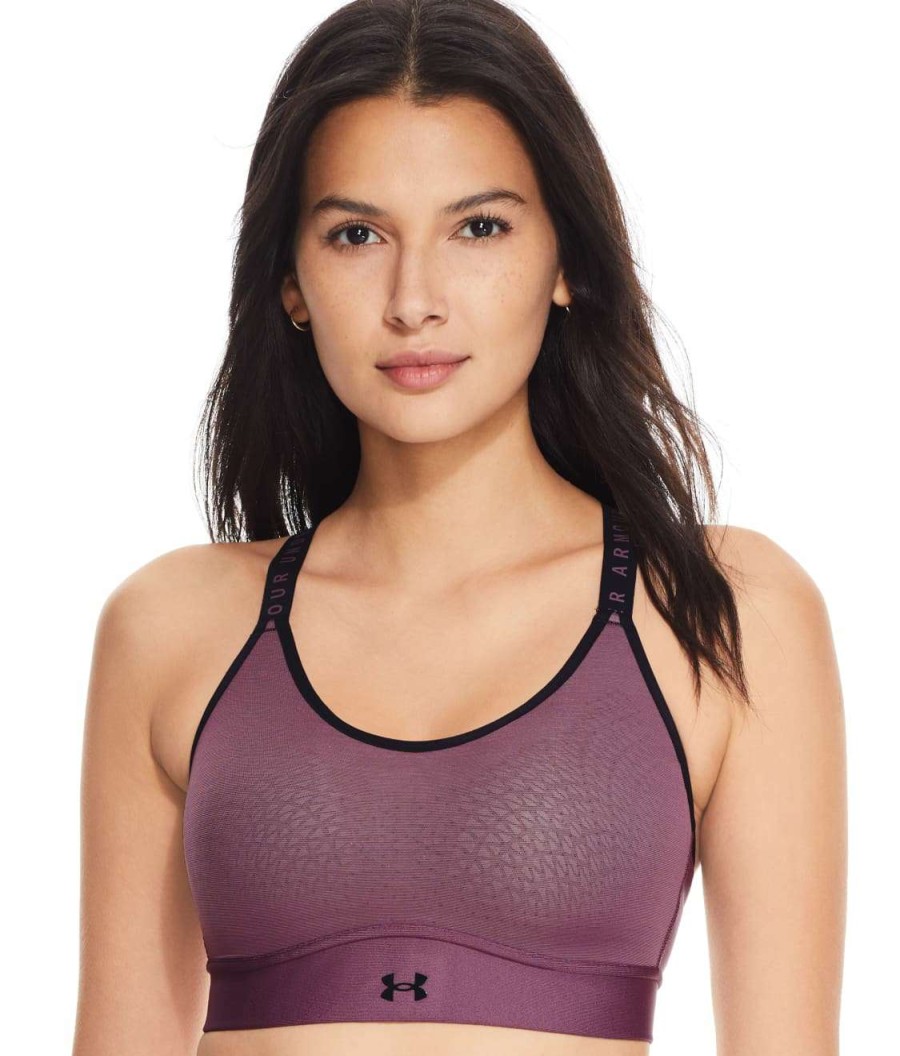 Bras * | Online Under Armour Infinity Mid Impact Wire-Free Sports Bra Ash Plum