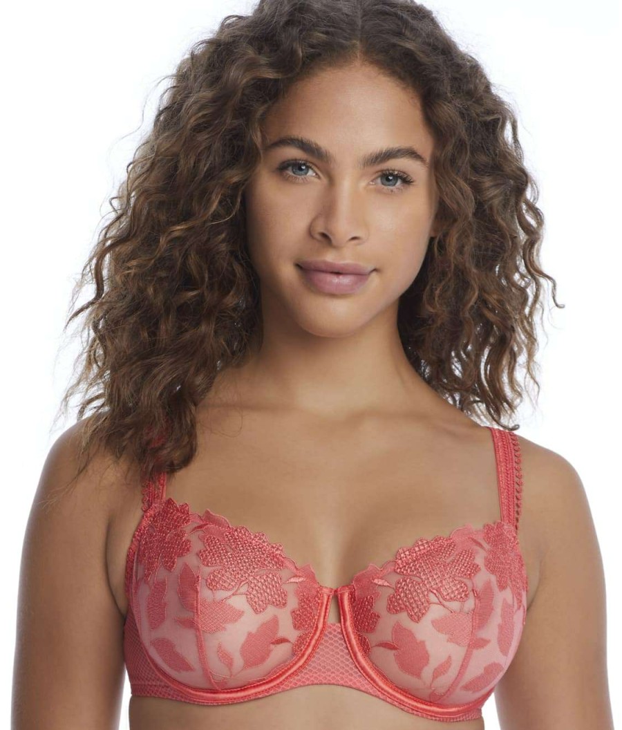 Bras * | Outlet Simone Perele Dahlia Demi Bra Papaya