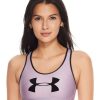 Bras * | Cheap Under Armour Mid-Impact Keyhole Graphic Sports Bra