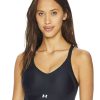 Bras * | Outlet Under Armour Infinity Mid Impact Ribbed Sports Bra Black