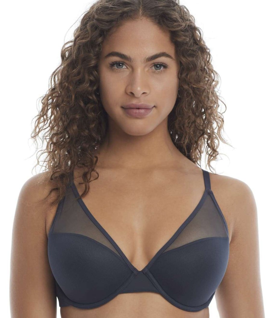 Pour Moi Bras * | Online Pour Moi Studio Plunge T-Shirt Bra Charcoal